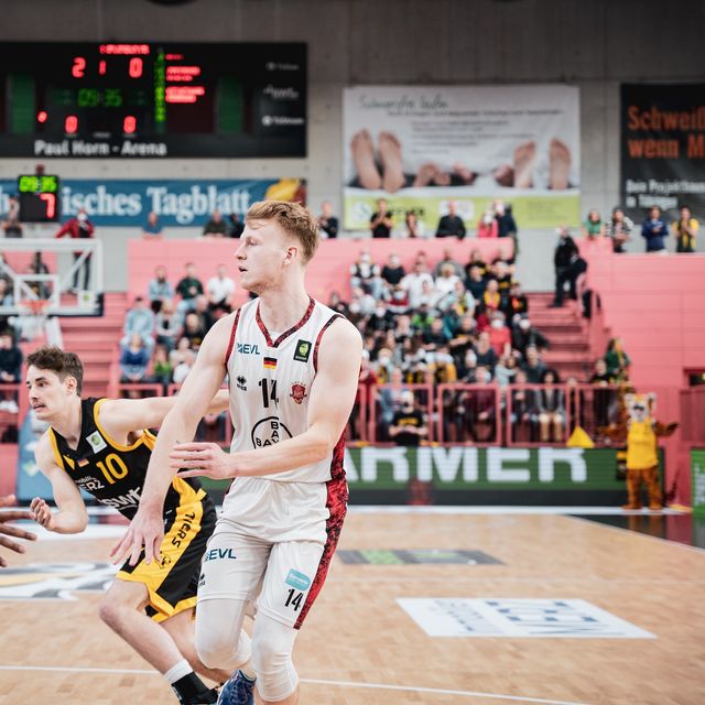 Neun Punkte markierte in Spiel 2 GIANTS-Forward Luis Figge / Foto: Nils Althoff