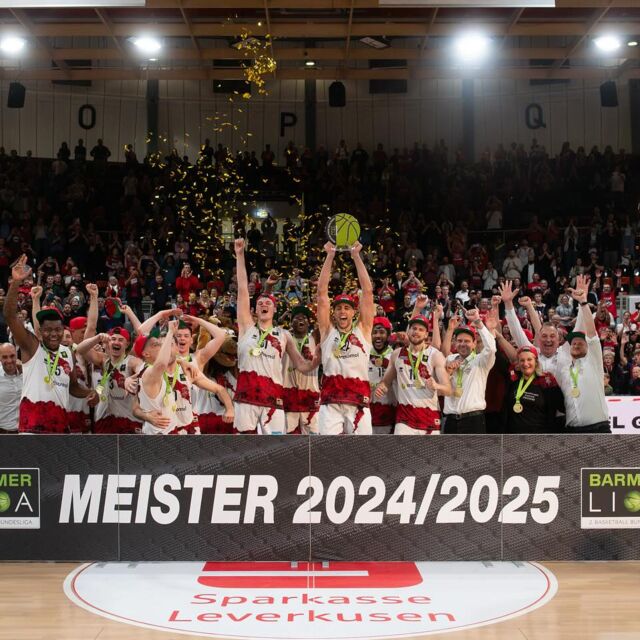 Die BAYER GIANTS Leverkusen sind Meister der BARMER 2. Basketball Bundesliga ProB