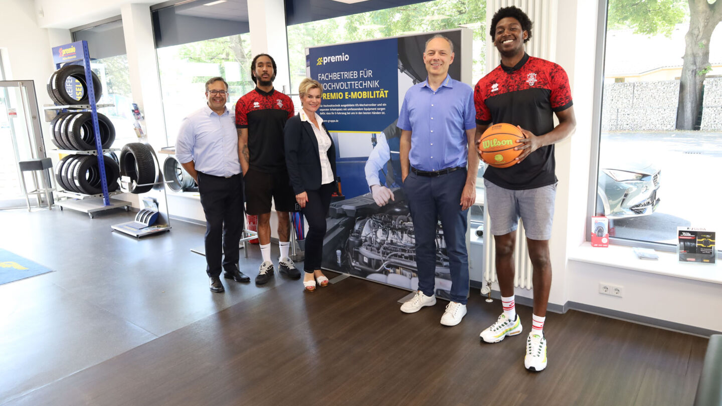Omar Rahim, Donte Nicholas, Anne Sroka-Johann, Marc Johann und CJ Oldham. Foto: Pulsfort