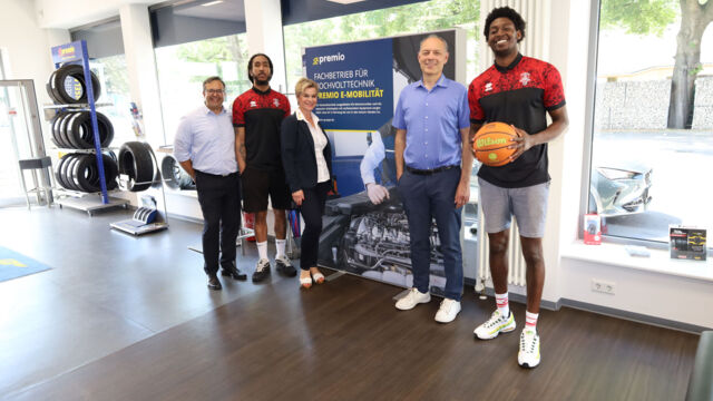 Omar Rahim, Donte Nicholas, Anne Sroka-Johann, Marc Johann und CJ Oldham. Foto: Pulsfort