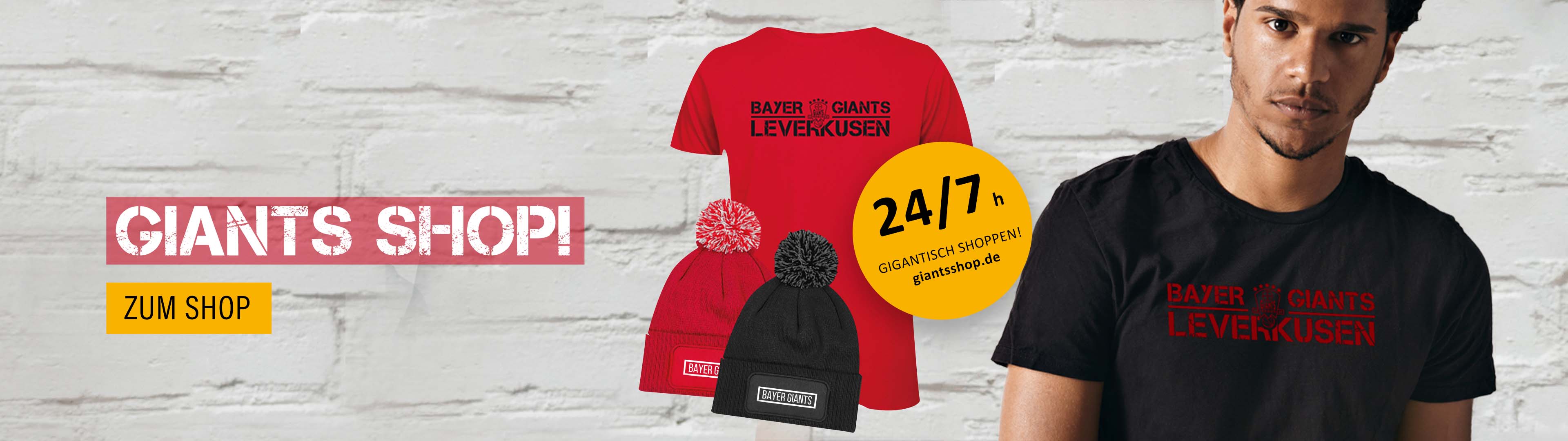 Direkt zum Online-Shop der BAYER GIANTS