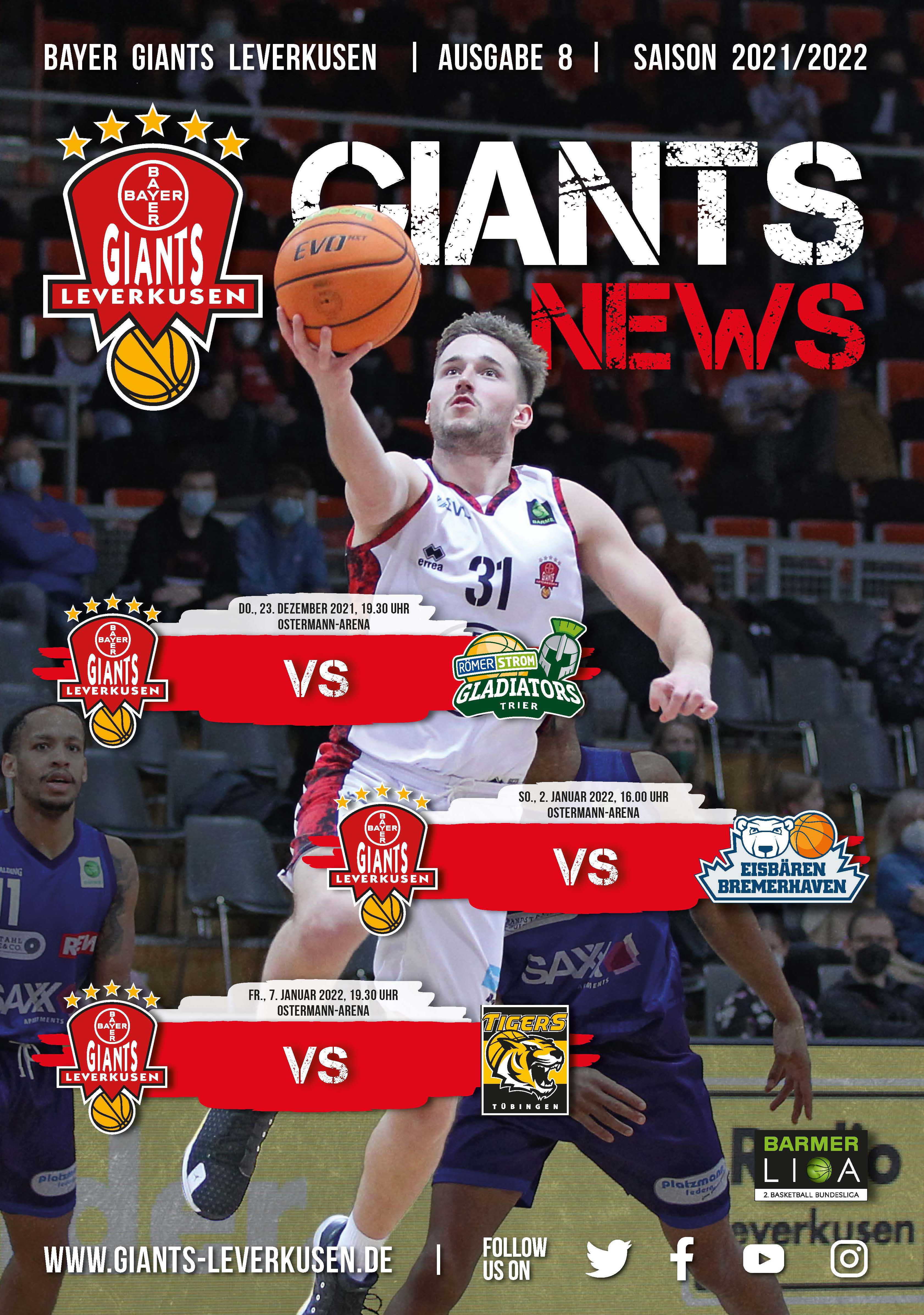 Hier die aktuelle "GIANTS News" herunterladen!